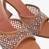 Lupita 95 beige crystal mules