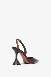 Holli 95 brown leather slingbacks