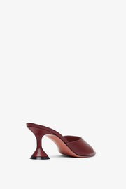 Lupita 70 dark red leather slippers