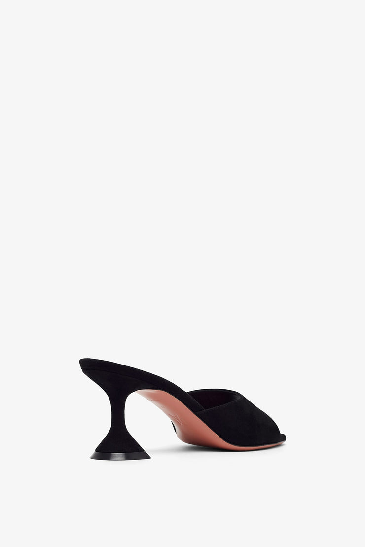 Lupita 70 black suede slippers