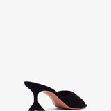 Lupita 70 black suede slippers