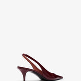 Anok 55 dark red patent slingbacks