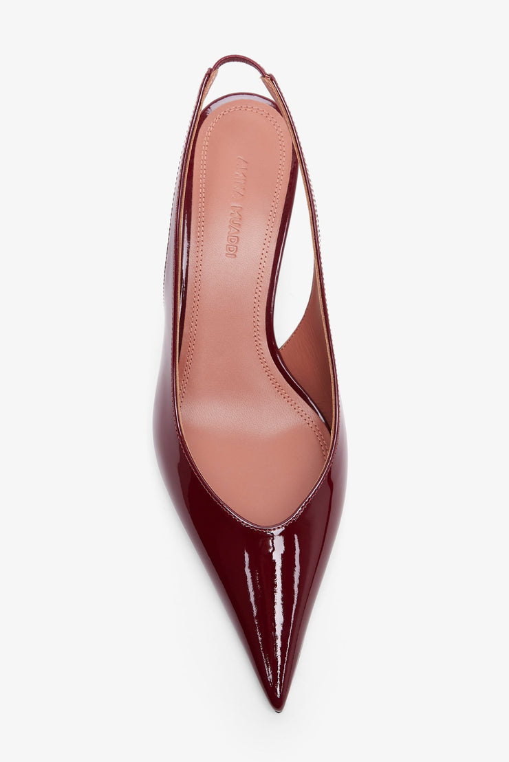 Anok 55 dark red patent slingbacks