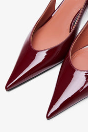 Anok 55 dark red patent slingbacks