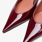 Anok 55 dark red patent slingbacks