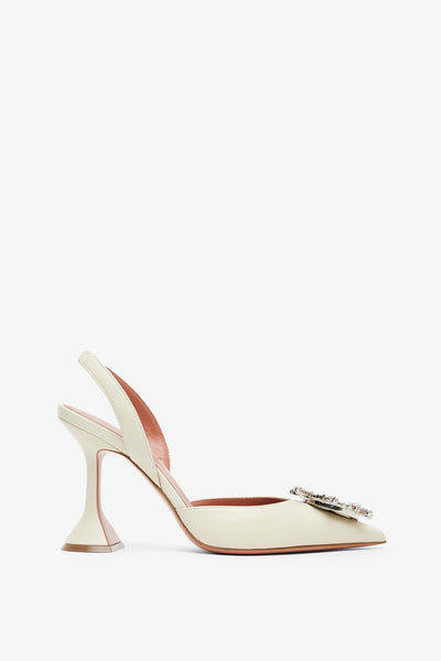 Begum 95 beige leather slingbacks