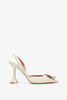 Begum 95 beige leather slingbacks