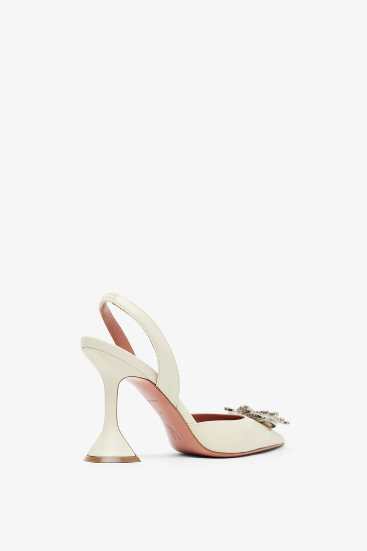 Begum 95 beige leather slingbacks