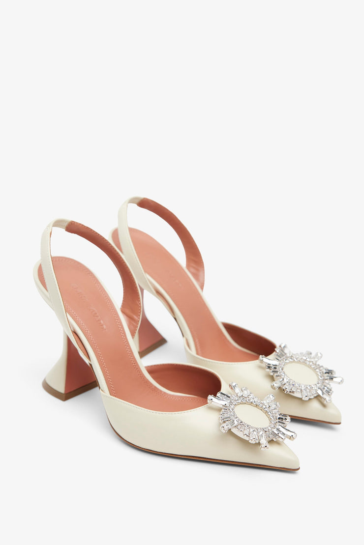 Begum 95 beige leather slingbacks