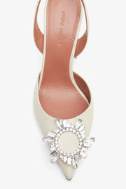 Begum 95 beige leather slingbacks