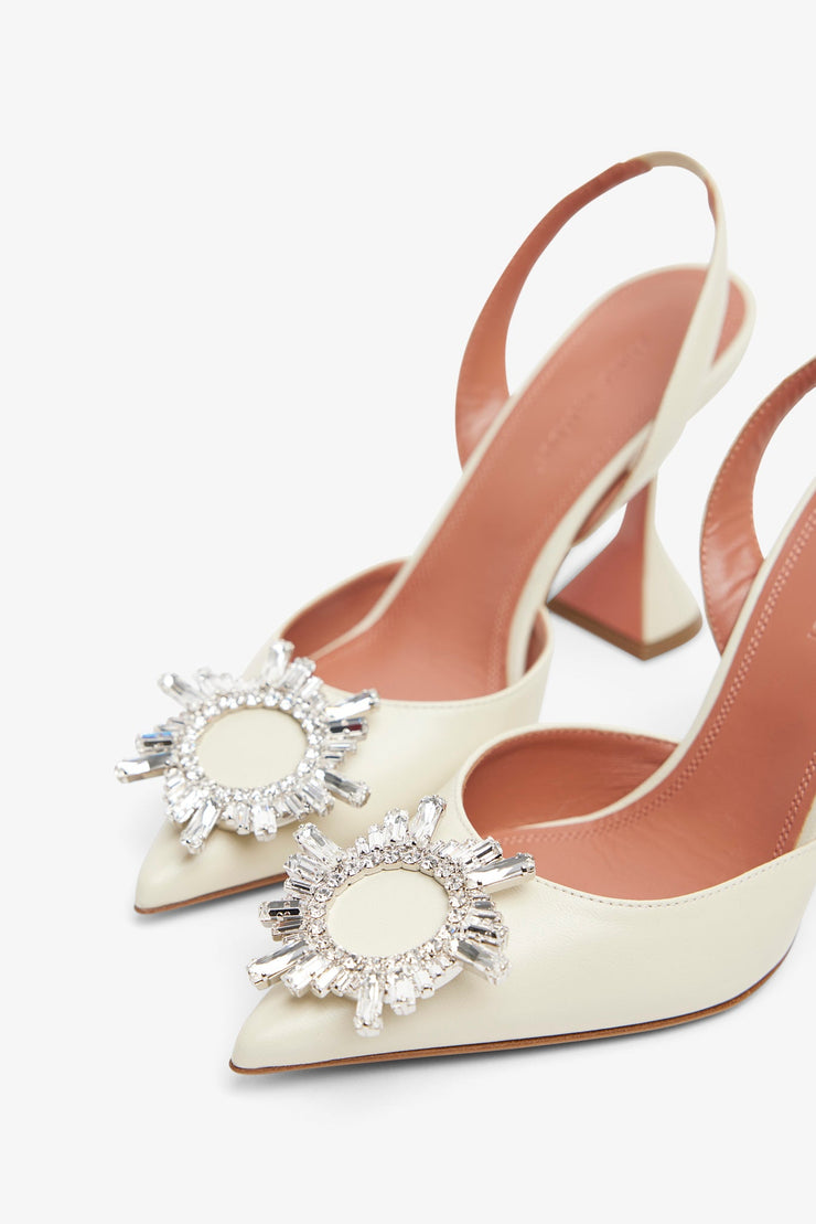 Begum 95 beige leather slingbacks