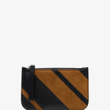 Pocket black and brown card holder