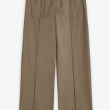 Back zips khaki jeans
