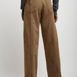 Back zips khaki jeans