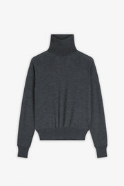 High neck grey jumper