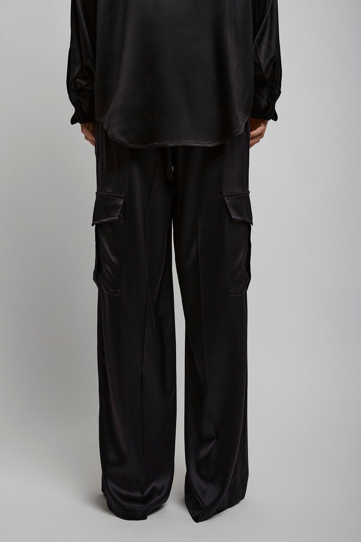 Liquid cargo black trousers