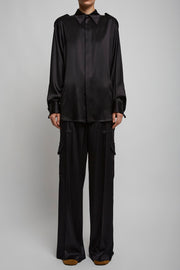 Liquid cargo black trousers