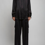 Liquid cargo black trousers