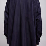 Button blue collar shirt
