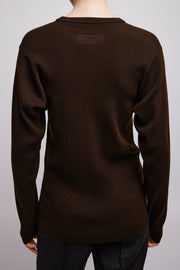 Batwing khaki crewneck
