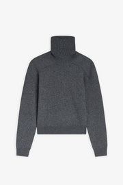 Patch grey shoulder jumper