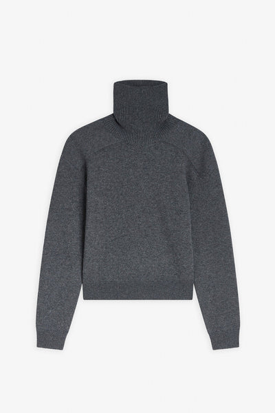 Patch grey shoulder jumper