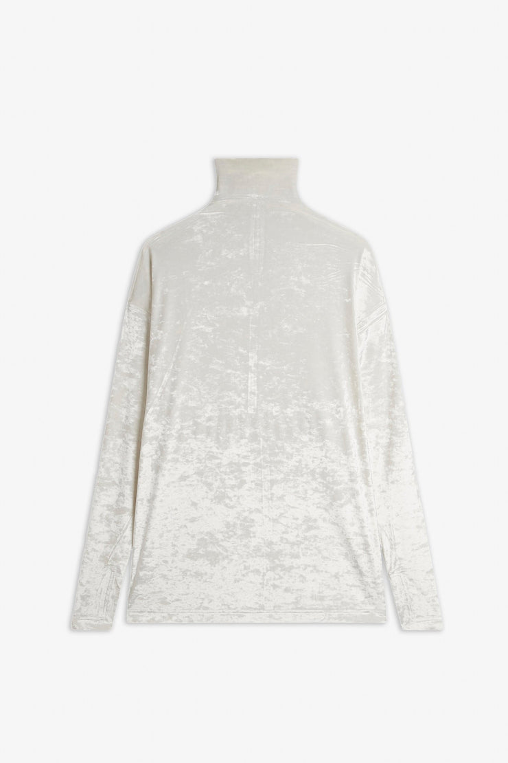 Liquid white high neck top