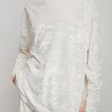 Liquid white high neck top