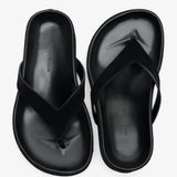 Round black flip flops
