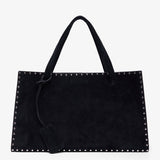 Stud small black tote bag