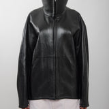 Swathe black leather jacket