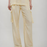 Crushed cargo vanilla trousers