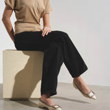 Gommettine white leather ballerinas