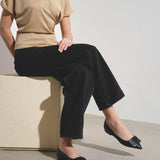 Gommettine black leather ballerinas