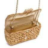 Jeu de Fille Crochet raffia clutch bag