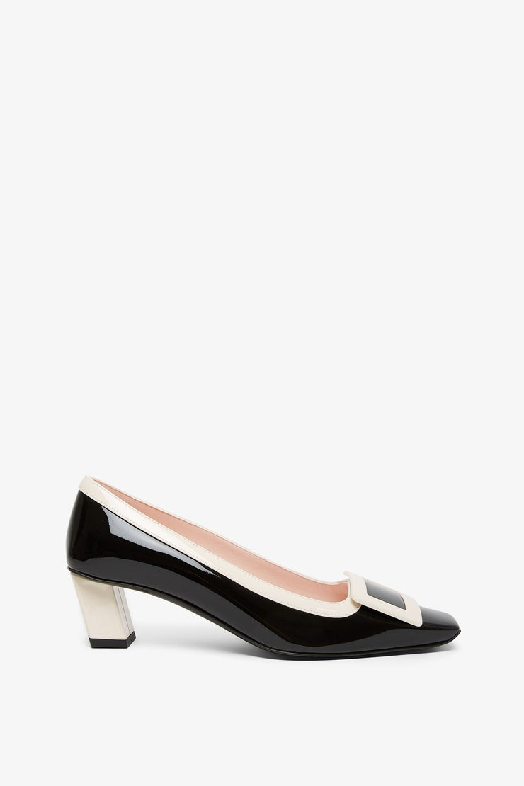 Belle Vivier 45 black and white pumps