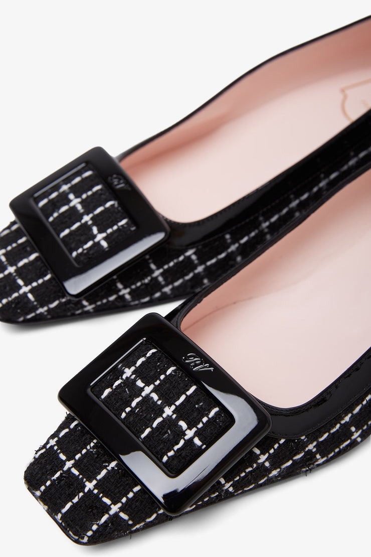 Belle Vivier 25 black vichy pumps