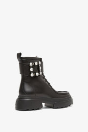 Wallaviv black leather boots