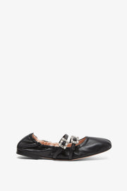 Mini Tres Vivier black ballerinas