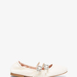 Mini Tres Vivier white ballerinas