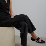 Belle Vivier 25 black satin pumps