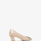 Belle Vivier 45 beige patent pumps