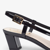 Belle Vivier 45 black mesh slingback pumps