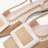 Belle Vivier braided slingback flats