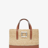 Viv Skate embellished raffia tote bag