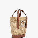 Viv Skate embellished raffia bucket bag