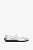 Padded silver ballerinas