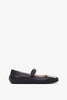 Padded black ballerinas
