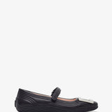 Padded black ballerinas