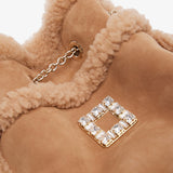 Tres Vivier shearling back pack